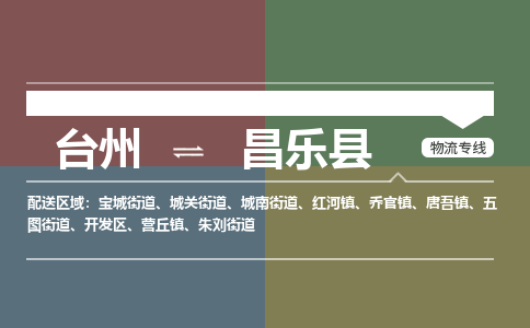 臺(tái)州到昌樂縣物流專線