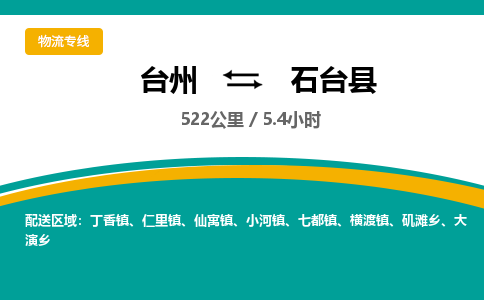 臺(tái)州到石臺(tái)縣物流專線