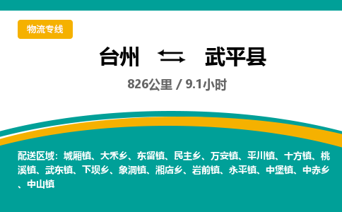 臺(tái)州到武平縣物流專(zhuān)線