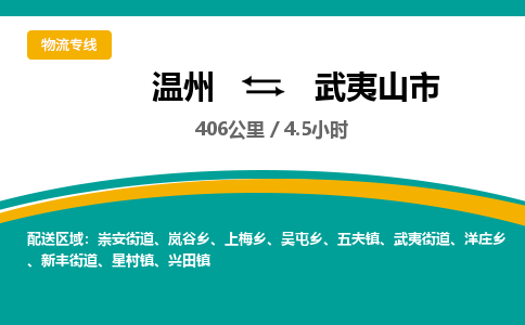 溫州到武夷山市物流專(zhuān)線(xiàn)