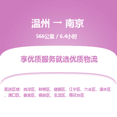 溫州到南京江寧區(qū)物流專(zhuān)線(xiàn)