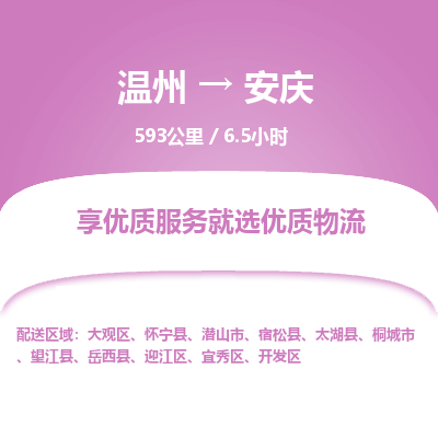 溫州到安慶迎江區(qū)物流專線