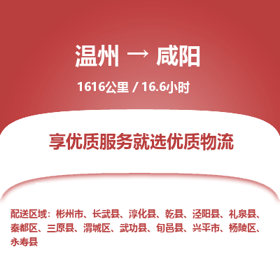溫州到咸陽(yáng)渭城區(qū)物流專線