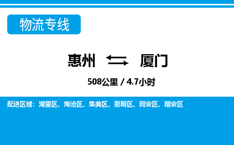 惠州到廈門湖里區(qū)物流公司