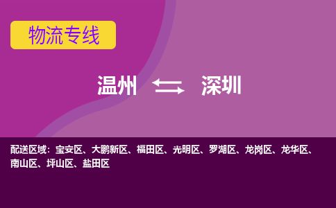 溫州到深圳大鵬新區(qū)物流專線